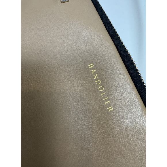 Bandolier Tan Crossbody Bag with Red and Green Strap - Picture 3 of 16